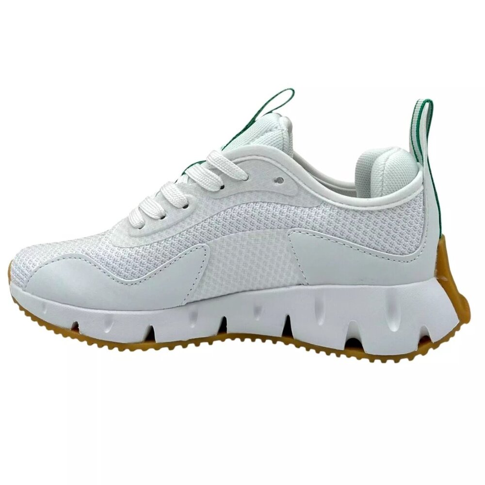 Reebok Zig Dynamica Youth Boy's Sneakers Size 2Y White/Brown Toe & Heel Bumpers - Picture 4 of 13